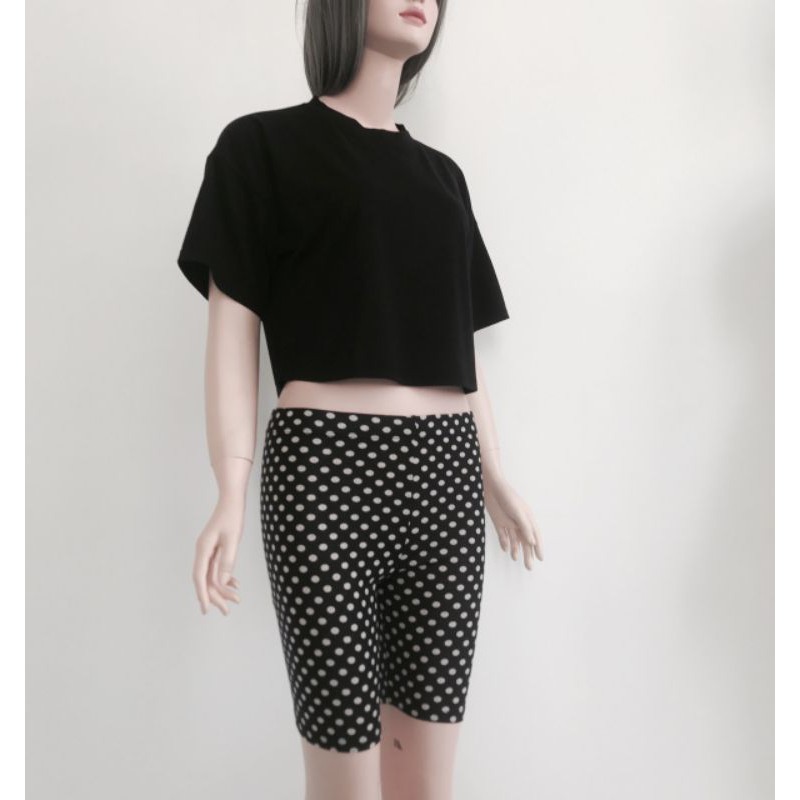 [Mã WASKT410K giảm 10K đơn 50K] áo thun đen crop top canh dơi form rộng