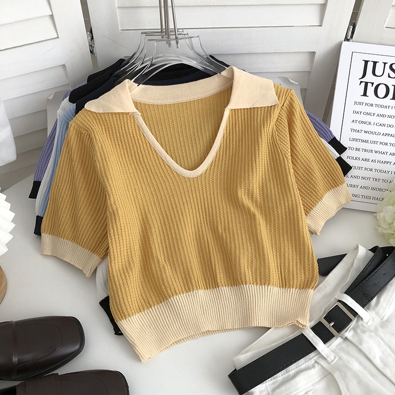 Áo Sweater Dệt Kim Chui Đầu Dáng Ôm Thiết Kế Trẻ Trung