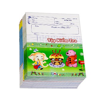 Vở học sinh, tập kiểm tra Đức Lợi 4 ô ly, 4 ô ngang, 5 ô ly