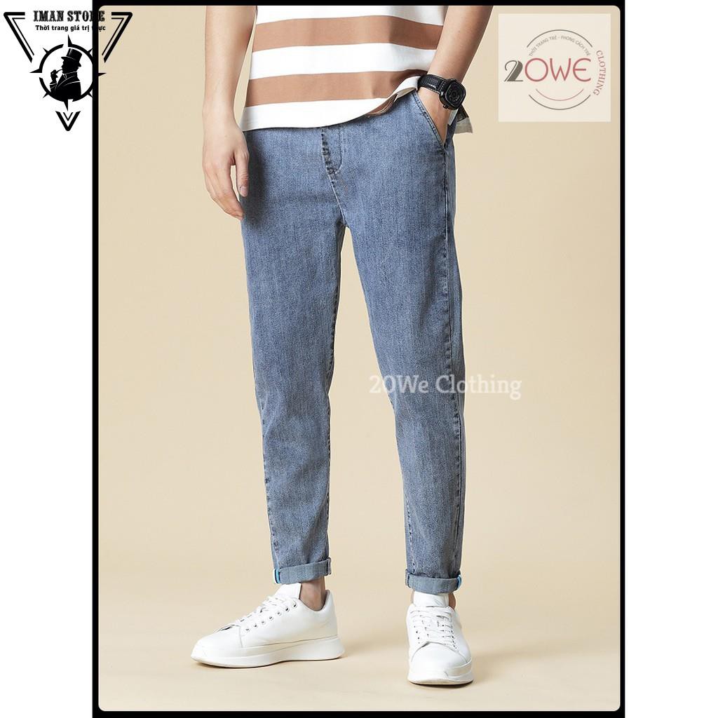 Quần jean nam, jeans,quần bò, baggy túi hộp, xanh sky ống suông rộng style hàn quốc hot 2021