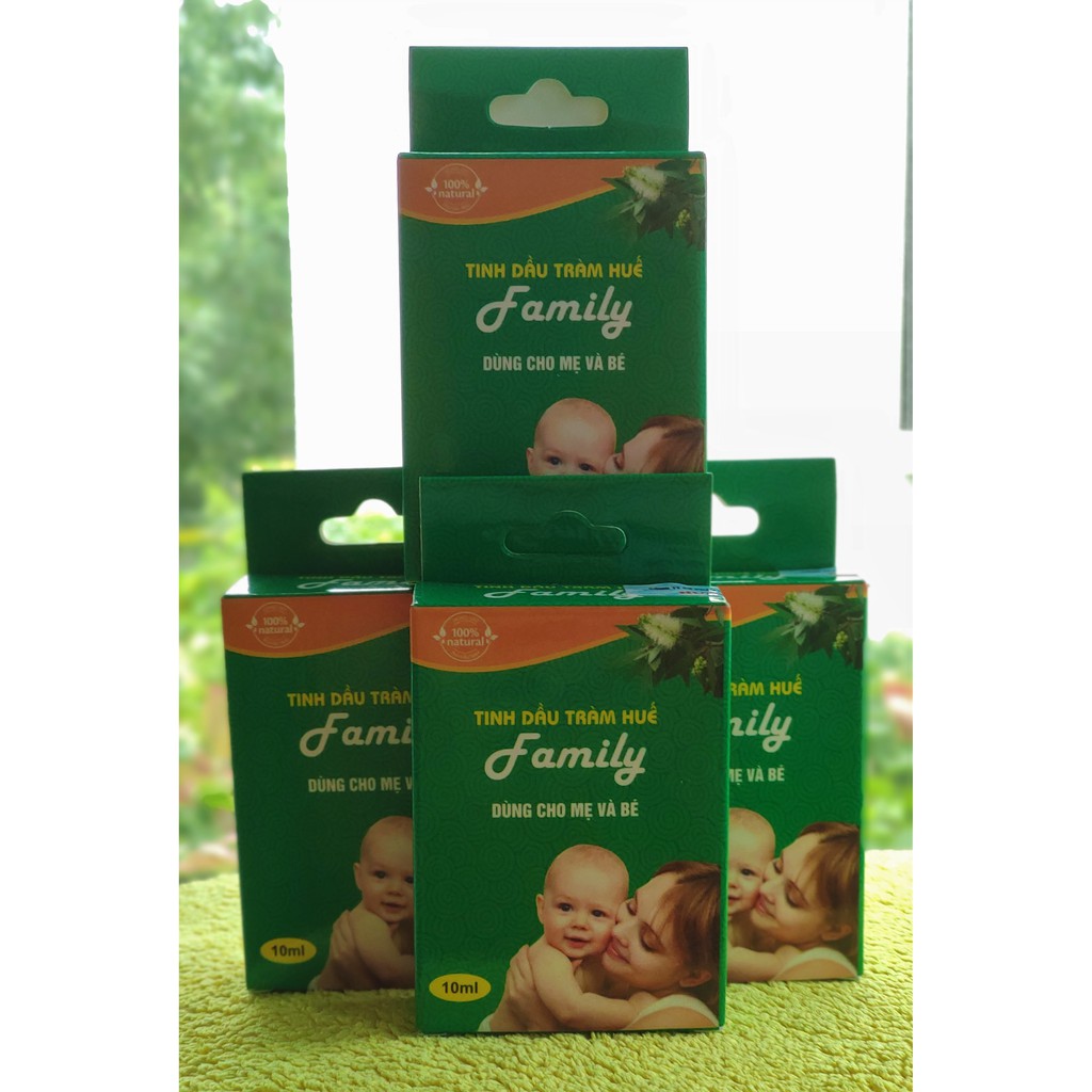 Dầu tràm Huế nguyên chất Family 100% tự nhiên, tinh dầu tràm nguyên chất 10 mL, rất thơm để xông/ngâm chân