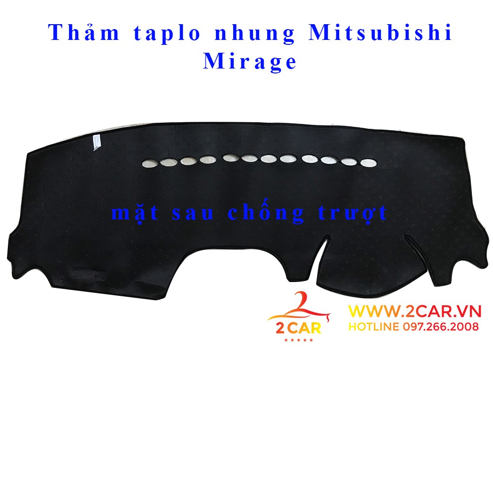 Thảm taplo nhung Mitsubishi Mirage