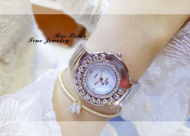 (Thanh lý 289k--&gt; 189k) Đồng Hồ Nữ Bee Sister 1432 Đá Xoay Chính Hãng Hàng Rất Dẹp( Có Clip)