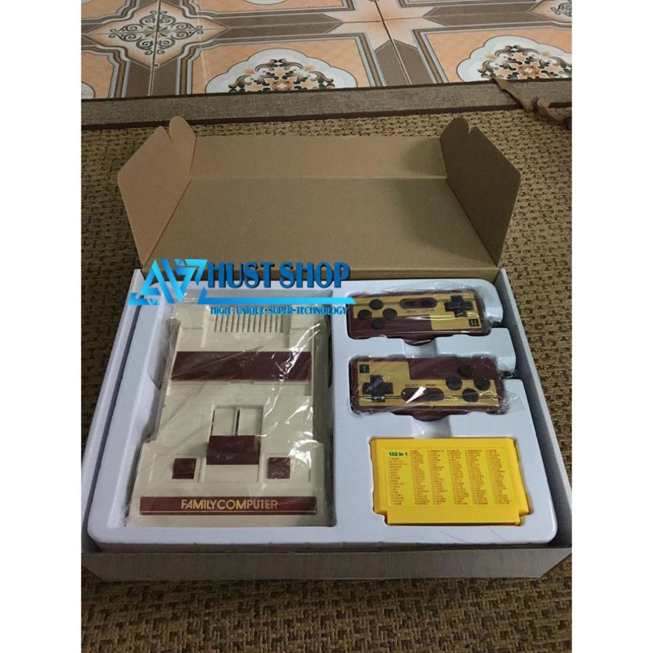 Máy chơi game 4 nút 2 tay cầm FC COMPACT 500 trò tích hợp + băng 132 trò
