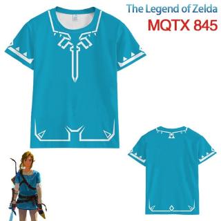 Áo Thun Tay Ngắn Cổ Tròn In Hình Game The Legend Of Zelda