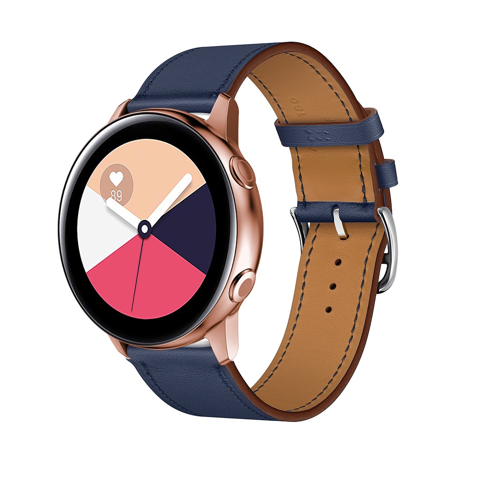 Dây Đeo Bằng Da 20mm Cho Đồng Hồ Thông Minh Samsung Galaxy watch 4/Classic/46mm/42mm/Active 2/Bracer