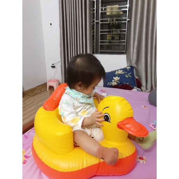 GHẾ HƠI VỊT VÀNG TẬP NGỒI CHO BÉ TỪ 6TH TUỔI LOẠI DÀY. Chất liệu cao su mềm