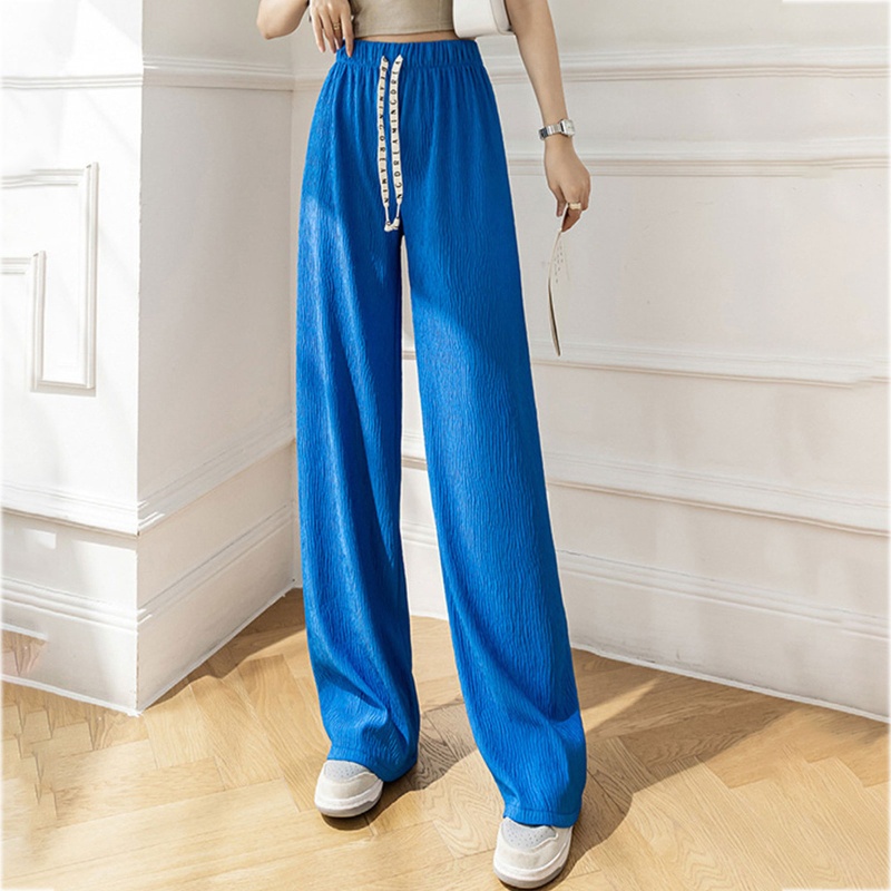 Quần Dài Lưng Cao Ống Rộng In Chữ Thời Trang Màu Sắc Đơn Giản Cho Nữ