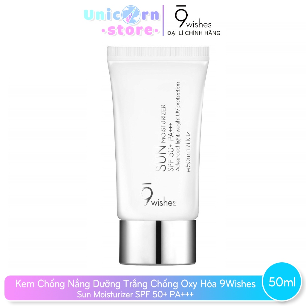 Kem Chống Nắng Dưỡng Trắng 9Wishes Sun Moisturizer SPF 50+ PA+++ 50ml