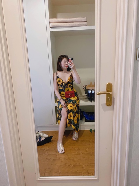 ( Ảnh thật ) váy hoa nơ ngực | BigBuy360 - bigbuy360.vn