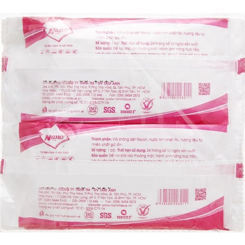 1 bịch 20 cái Khăn Ướt loại 1 dùng 1 lần