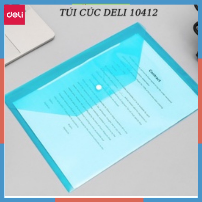 Túi hồ sơ A4 Deli - Nhiều màu ngẫu nhiên  - combo 3 chiếc- EF10412