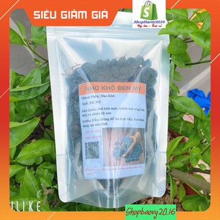 500G Nho khô đen sấy dẻo ★NGON NHẤT★ Nho khô đen mỹ, nguyên cuống chua ngọt siêu ngon