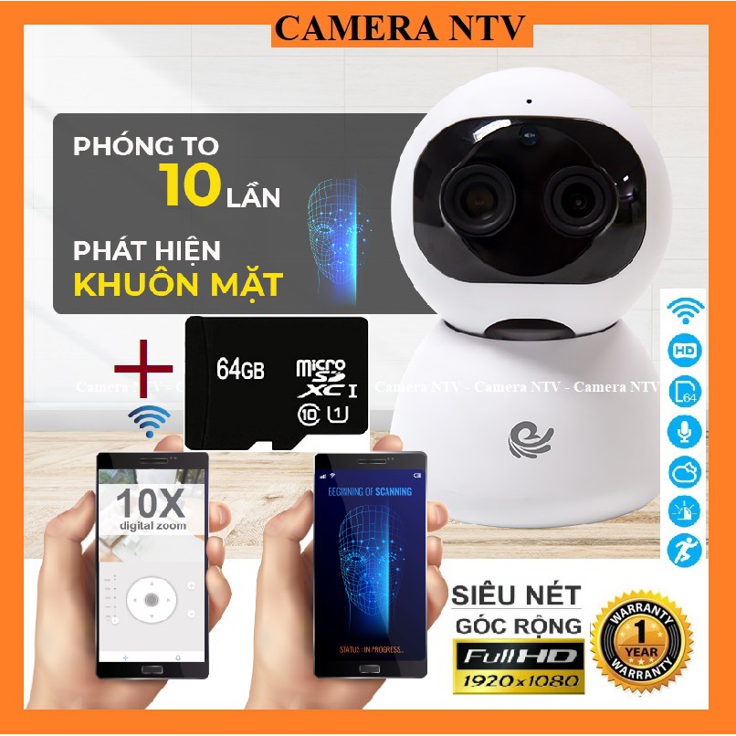 CAMERA CARECAM CC2023 FHD1080 - 2.0Mps - PHÓNG TO HÌNH ẢNH 10x - HÌNH ẢNH CỰC NÉT - GÓC QUAY CỰC RỘNG