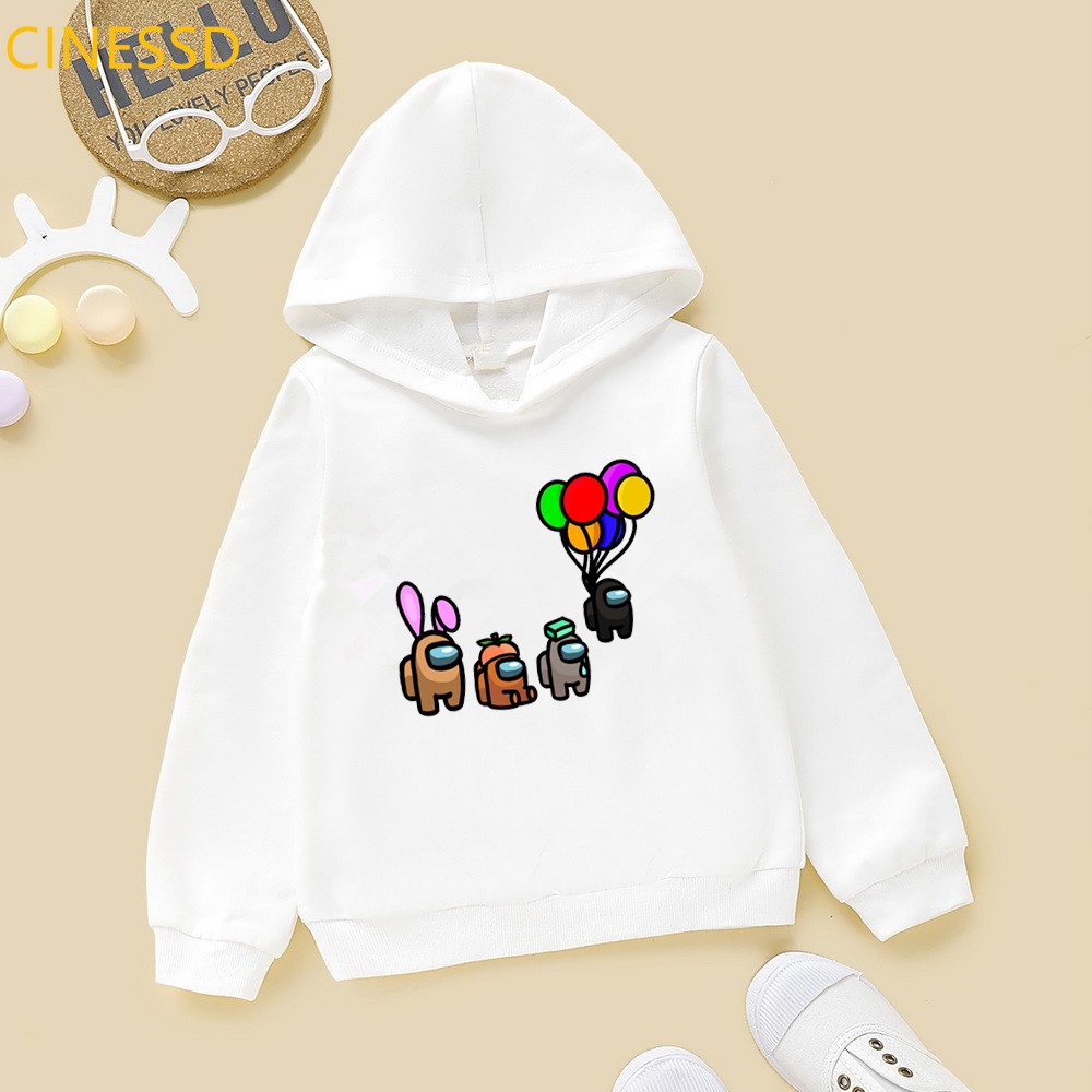 Áo Hoodie In Hình Bong Bóng Cầu Vồng Dễ Thương Phong Cách Harajuku Cho Bé 3-13 Tuổi