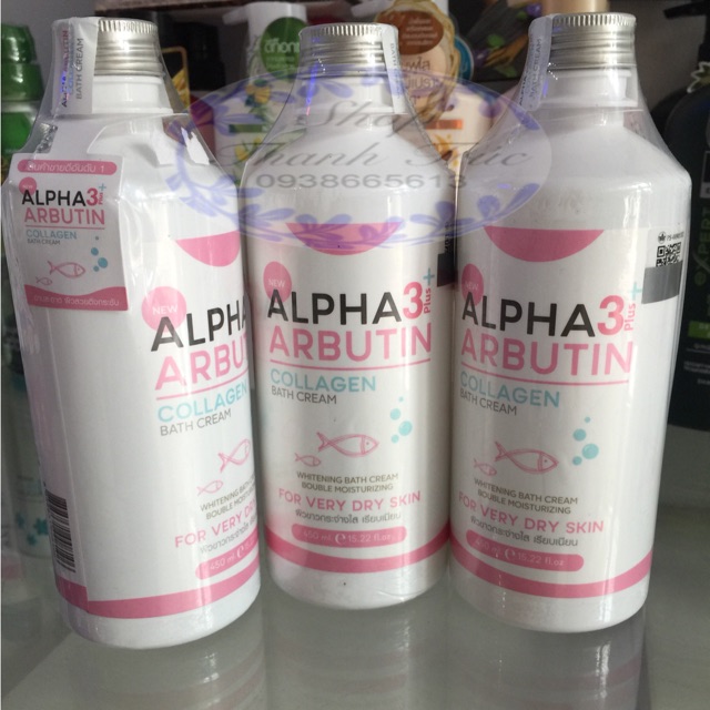 Kem tắm tích hợp dưỡng chất nuôi dưỡng da Alpha Arbutin Collagen Plus 3+