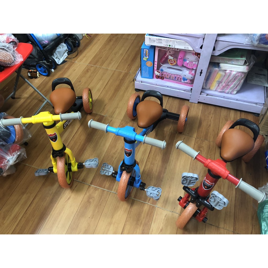 Xe Cân Bằng 3 Bánh Sport 2 In 1 Dành Bé Từ 1.5 - 5 Tuổi,  2 Bánh Sau Xèo Nên giữ Thăng Bằng Cho Bé Di Chuyển