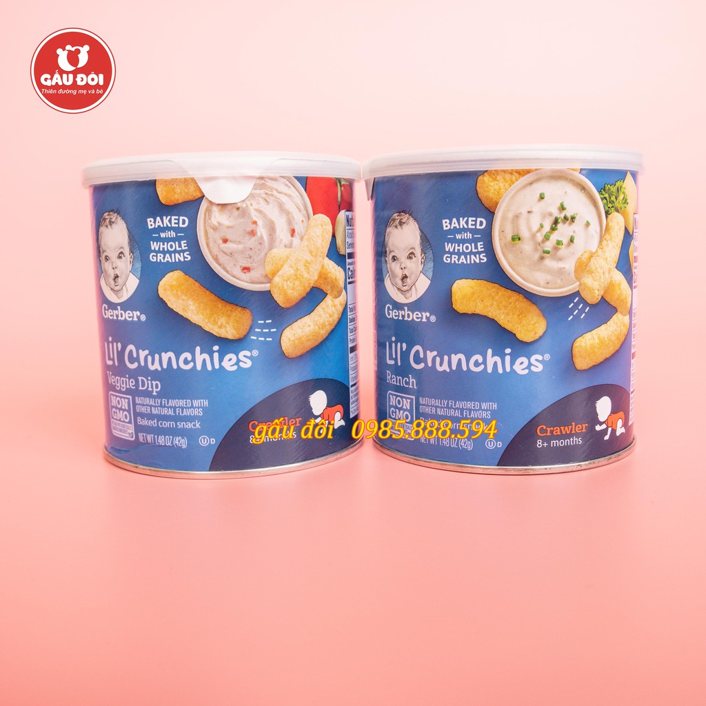 Bánh ăn dặm que Gerber lùn nhiều vị là sản phẩm ăn vặt chứa nhiều dinh dưỡng cho các bé từ 8 tháng tuổi