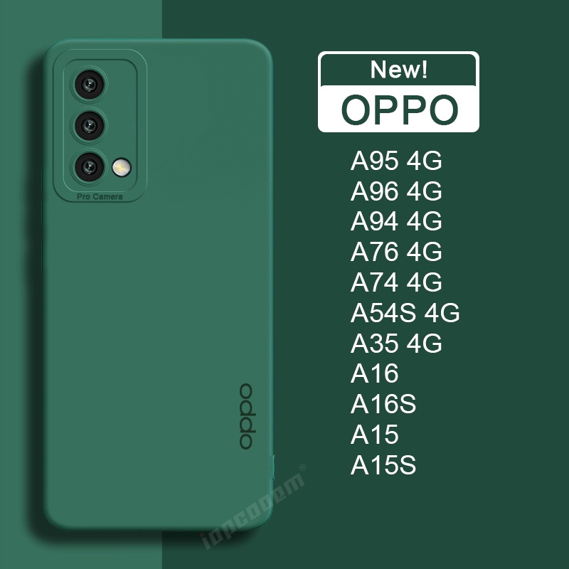 Ôp Điện Thoại Silicon Dẻo Màu Trơn Cho oppo a96 a95 a94 a76 a74 a54s a35 a16k a16e a16 a16s a15 a15s a57 2022 4g Ốp