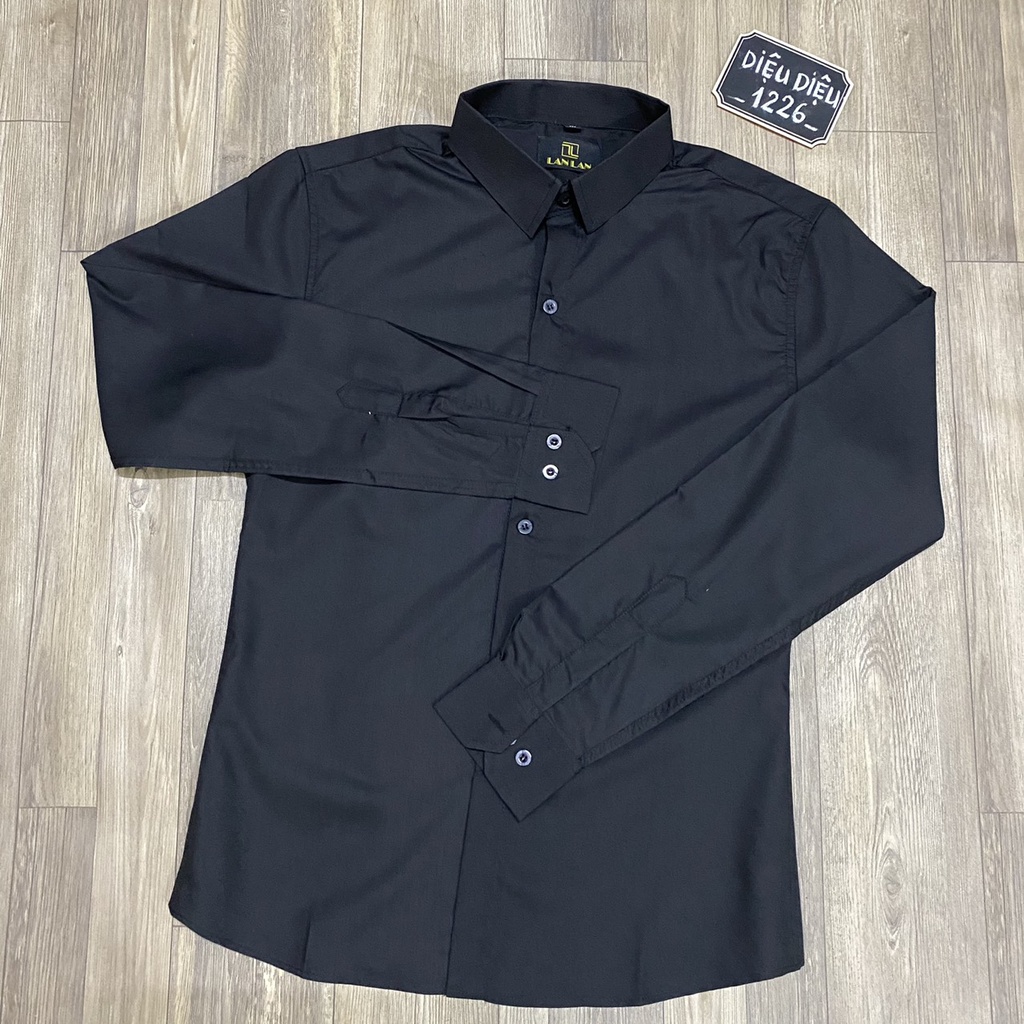 ÁO SƠ MI NAM VẢI LỤA SƠ MI NAM TRƠN 1 MÀU SƠ MI BASIC kèm ảnh thật | BigBuy360 - bigbuy360.vn