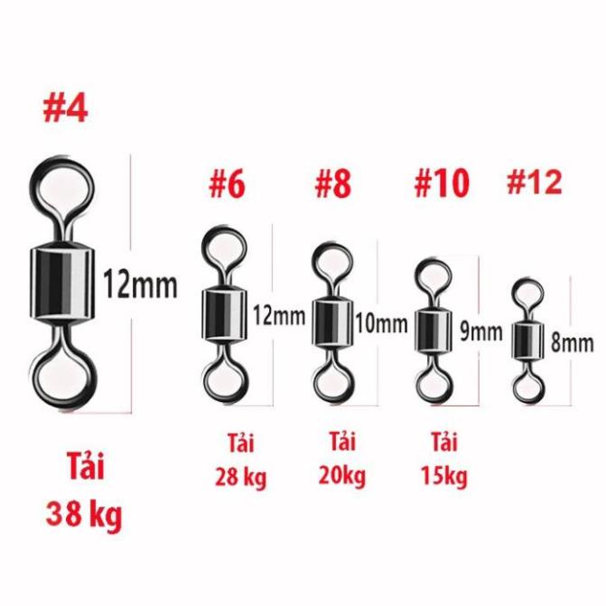 Khóa Link Số 8 Mà Ní Buộc Dây Câu Đài 30 Chiếc Khóa Link Câu Cá