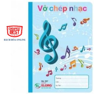 Vở chép nhạc KLONG 36tr , MS: 007
