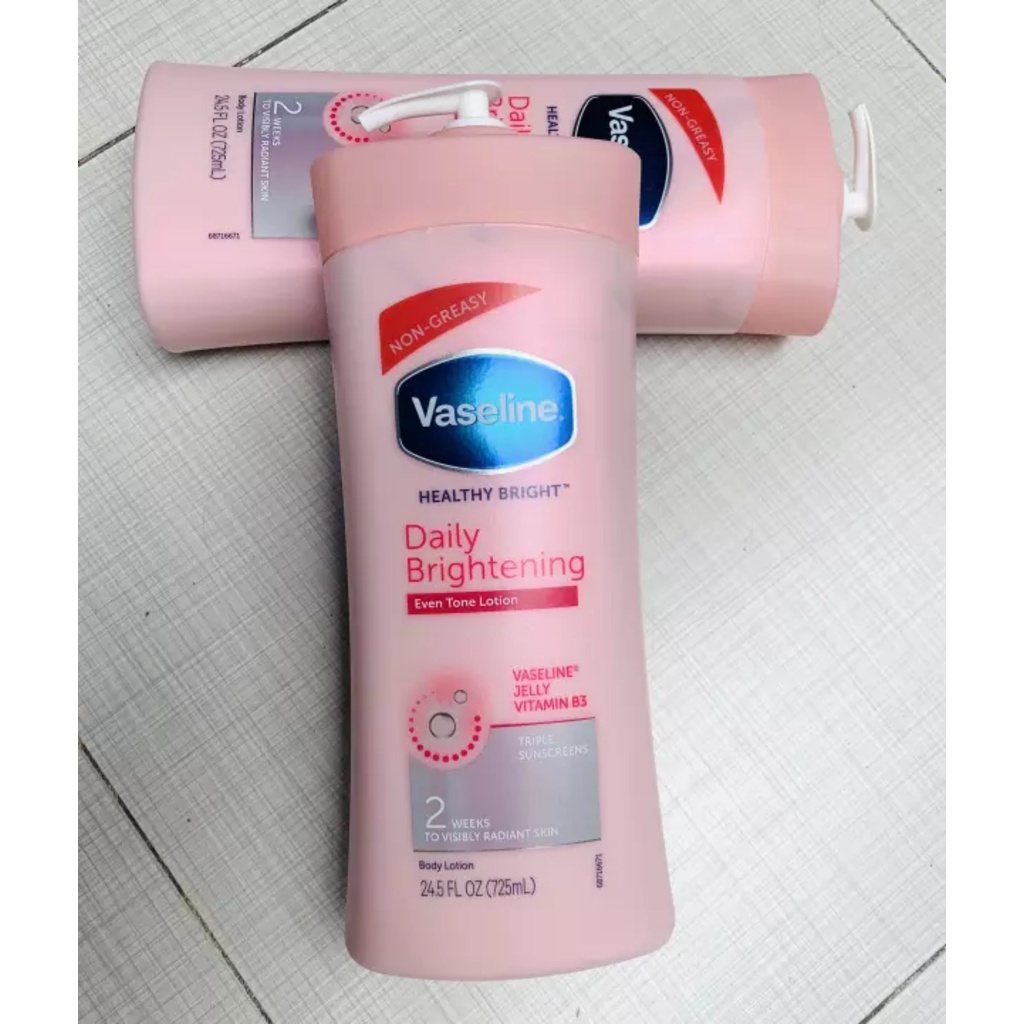 Sữa dưỡng thể Trắng Da Vaseline Healthy Bright Dally 725ml mẫu mới hàng Mỹ dưỡng ẩm sâu, thấm nhanh Mẫu mới năp xanh