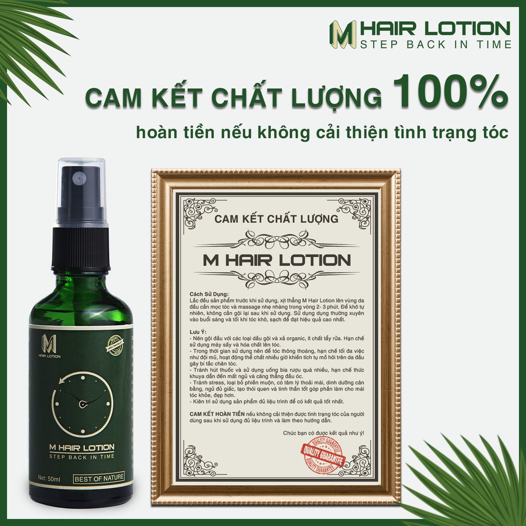 Tinh Dầu Mọc Tóc Nhanh M Hair Lotion 50ml | Ngăn Rụng Tóc | Không Dùng Với Tinh Dầu Bưởi Mọc Tóc Để Có Hiệu Quả Tốt Nhất