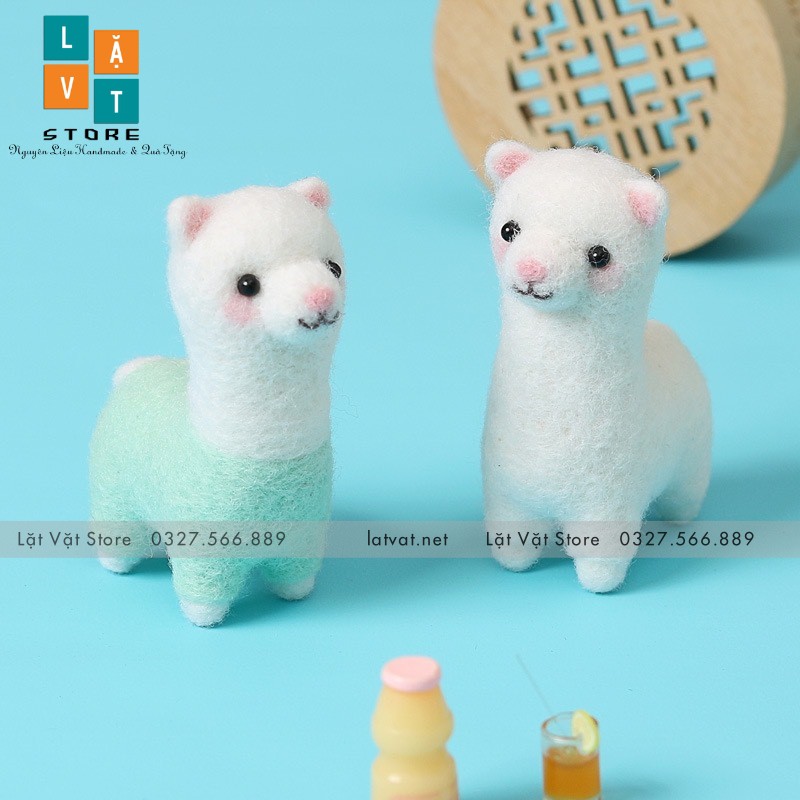 Bộ Len Chọc Lạc Đà Mipan vui nhộn siêu cute, Kit len chọc siêu rẻ và dễ cho người mới bắt đầu - Needle felting mipan