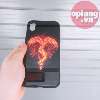 Ốp lưng mặt kính iPhone - ốp chim Phượng Hoàng Lửa cực ngầu - ốp kính cường lực cho đủ mã iphone