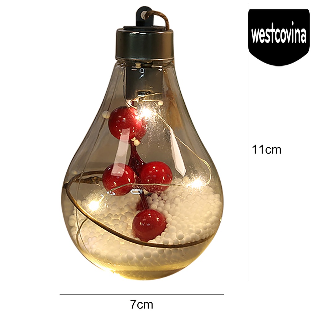[Hot]☀ Đèn Ngủ Hình Quả Cầu Trong Suốt Chống Mòn Dùng Trang Trí Cây Thông Giáng Sinh