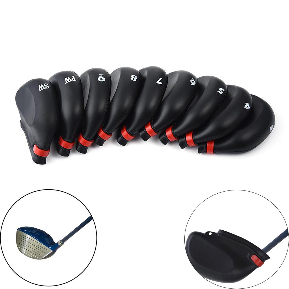 Bộ 9 Vỏ Bọc Bảo Vệ Đầu Gậy Đánh Golf Bằng PVC Chất Lượng Cao