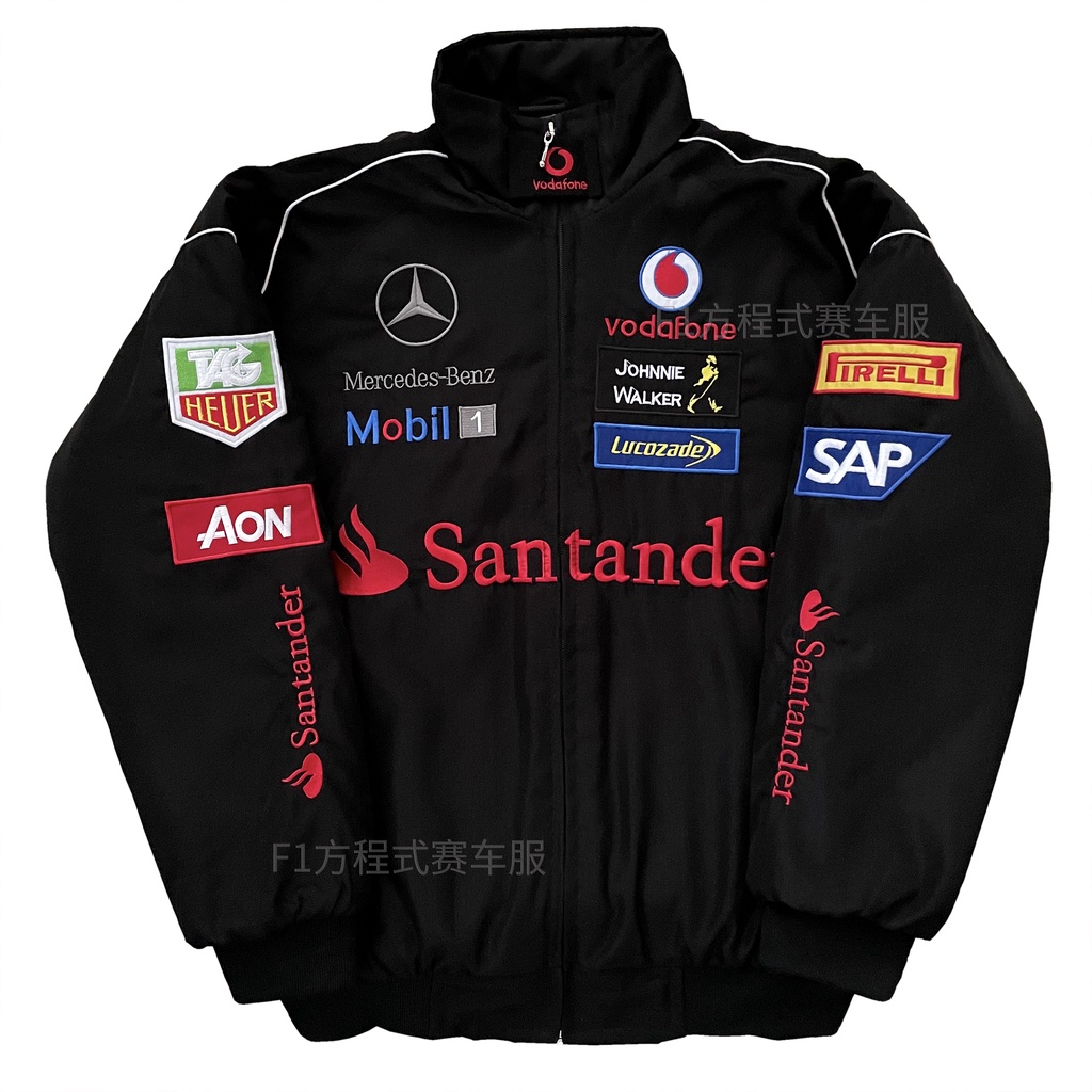 F1 Áo Khoác Thêu Họa Tiết Retro Đường Phố Mỹ Cho Mercedes-Benz