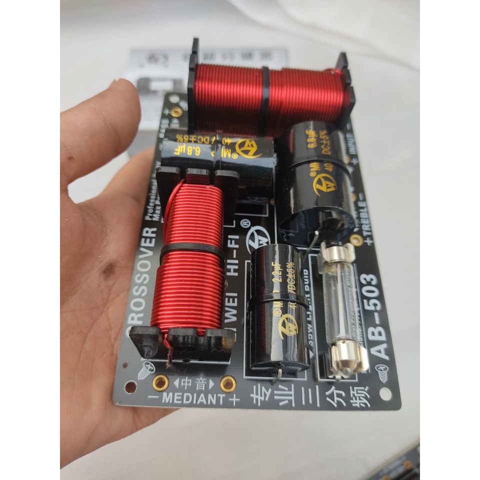 MẠCH PHÂN TẦN 3 ĐƯỜNG TIẾNG AB503  - MẠCH 1BASS -1TRUNG 1 TREBLE- GIÁ 2 MẠCH