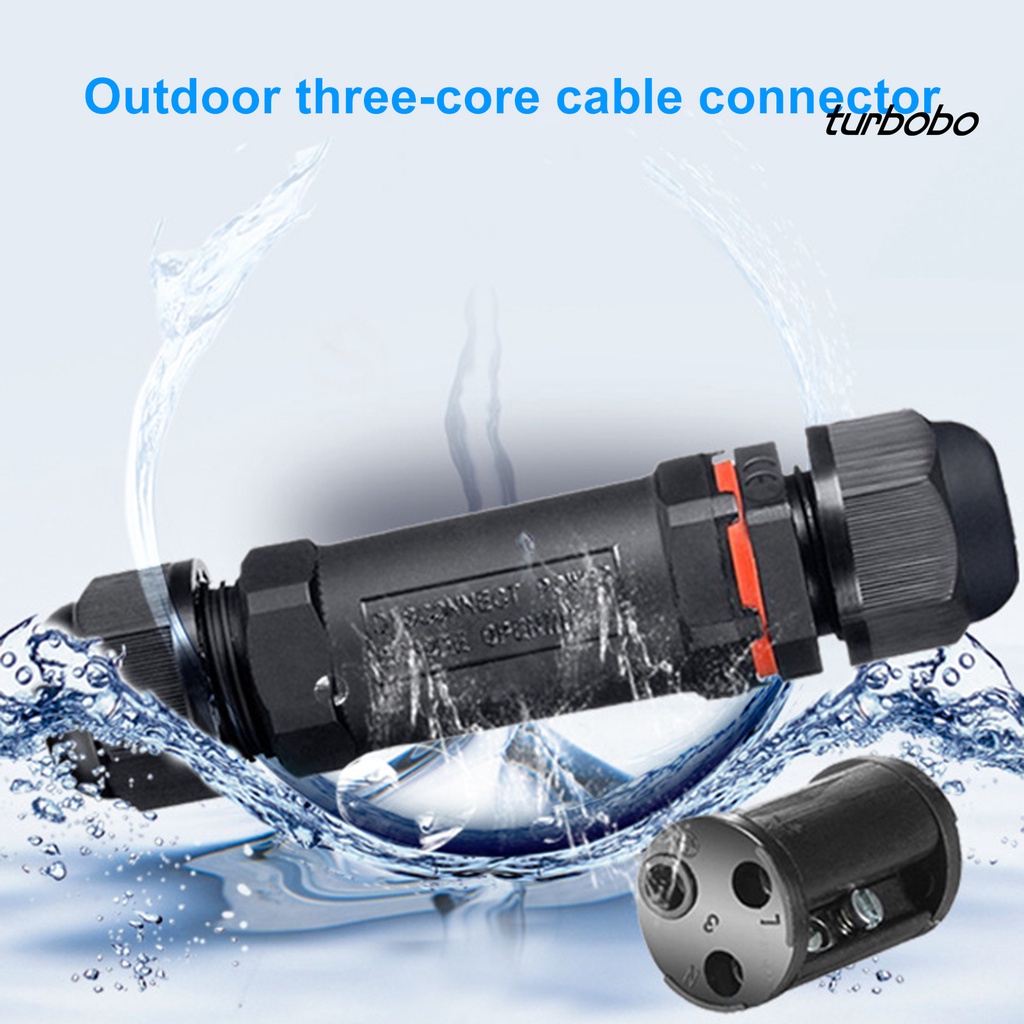 Turbobo Dây Cáp Nối 3 Pin Chống Nước IP68 Mini Chống Ăn Mòn Ngoài Trời