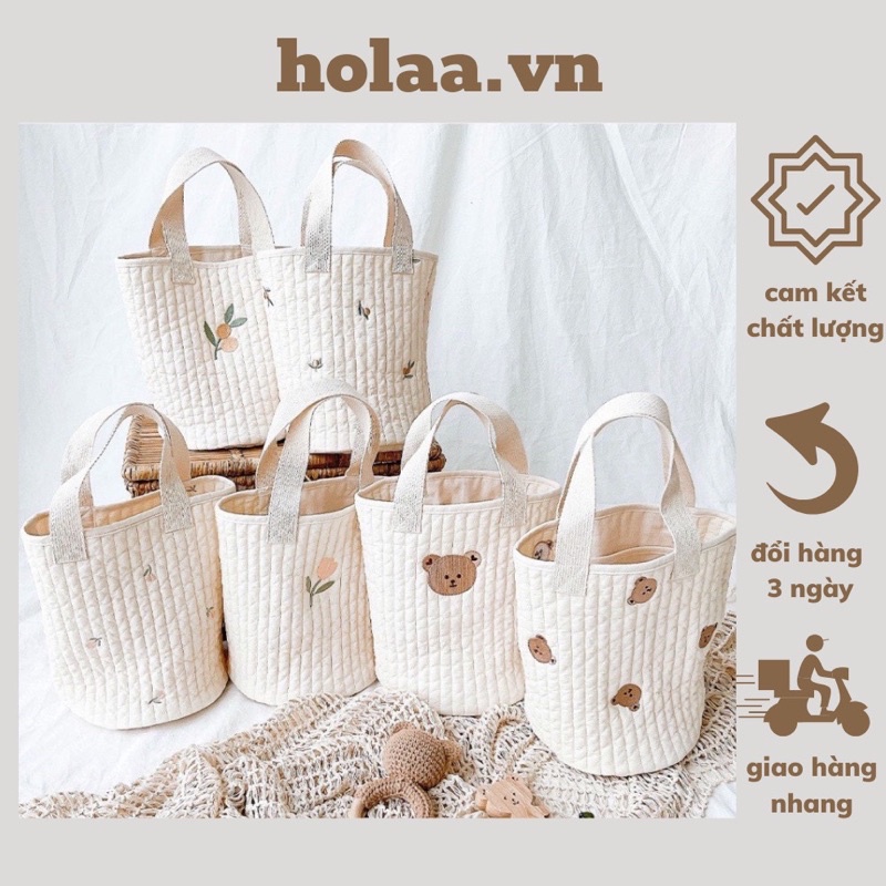 Túi bỉm sữa mềm mại treo xe đẩy em bé sử dụng hàng ngày chất lượng cao