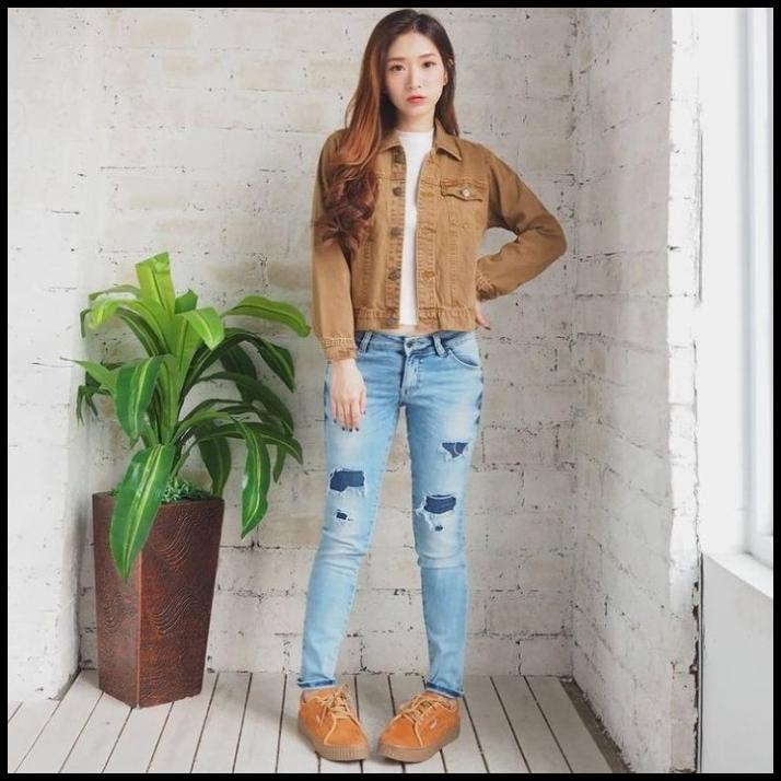 Áo Khoác Jean Màu Nâu Levis Cho Nữ