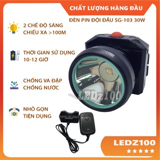 ĐÈN PIN ĐỘI ĐẦU 30W SG-103 SIÊU SÁNG - CHỐNG NƯỚC