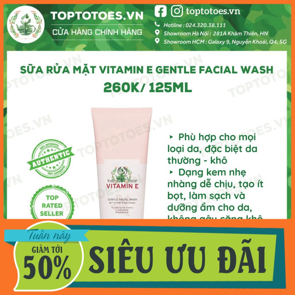 CHỈ CÒN HÔM NAY Bộ Vitamin E Lúa Mạch The Body Shop rửa mặt, toner, xịt khoáng, kem dưỡng, mask siêu cấp ẩm và làm sáng 