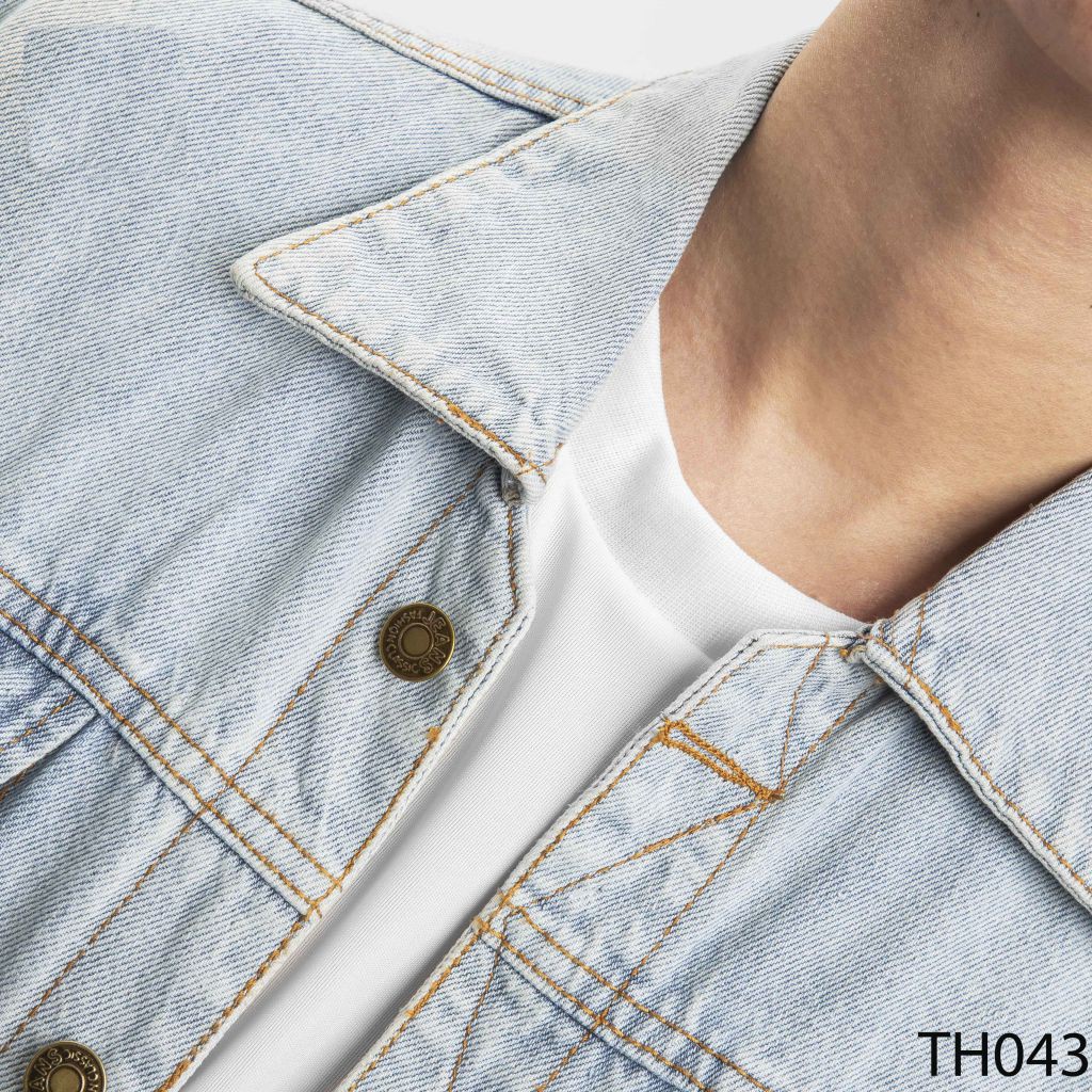 Áo khoác jean nam TH043 cơ bản màu bạc