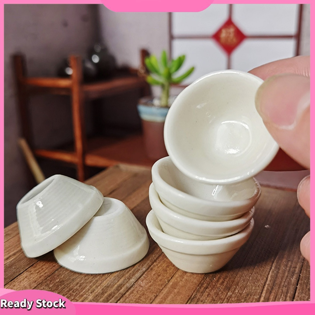Mô Hình Chén Cơm Bằng Gốm Sứ Trang Trí Nhà Búp Bê