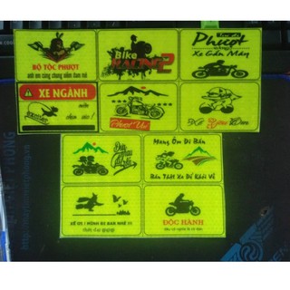 10 logo phượt , logo phản quang tem xe