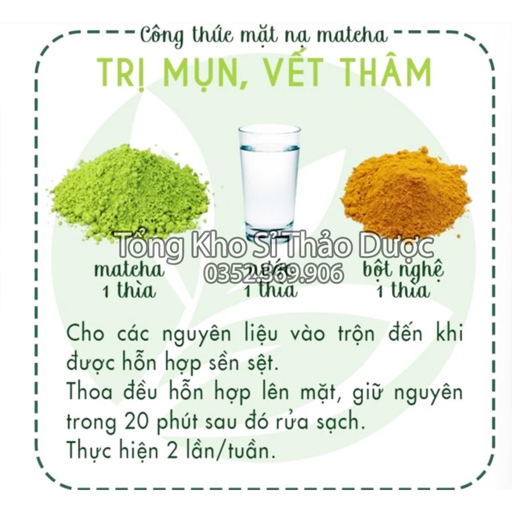 Combo 10 loại bột cho da mun (Bột thiên nhiên, dưỡng trắng, ngăn ngừa mun, chống lão hóa)