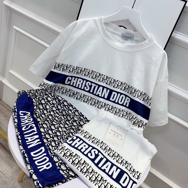 Set Đồ Nữ , Bộ Nữ Cộc Di.or Xuất Áo Cotton Chuẩn From Kèm Ảnh Thật