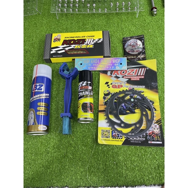nhông sên dĩa kozi exciter 150 tặng dưỡng sên