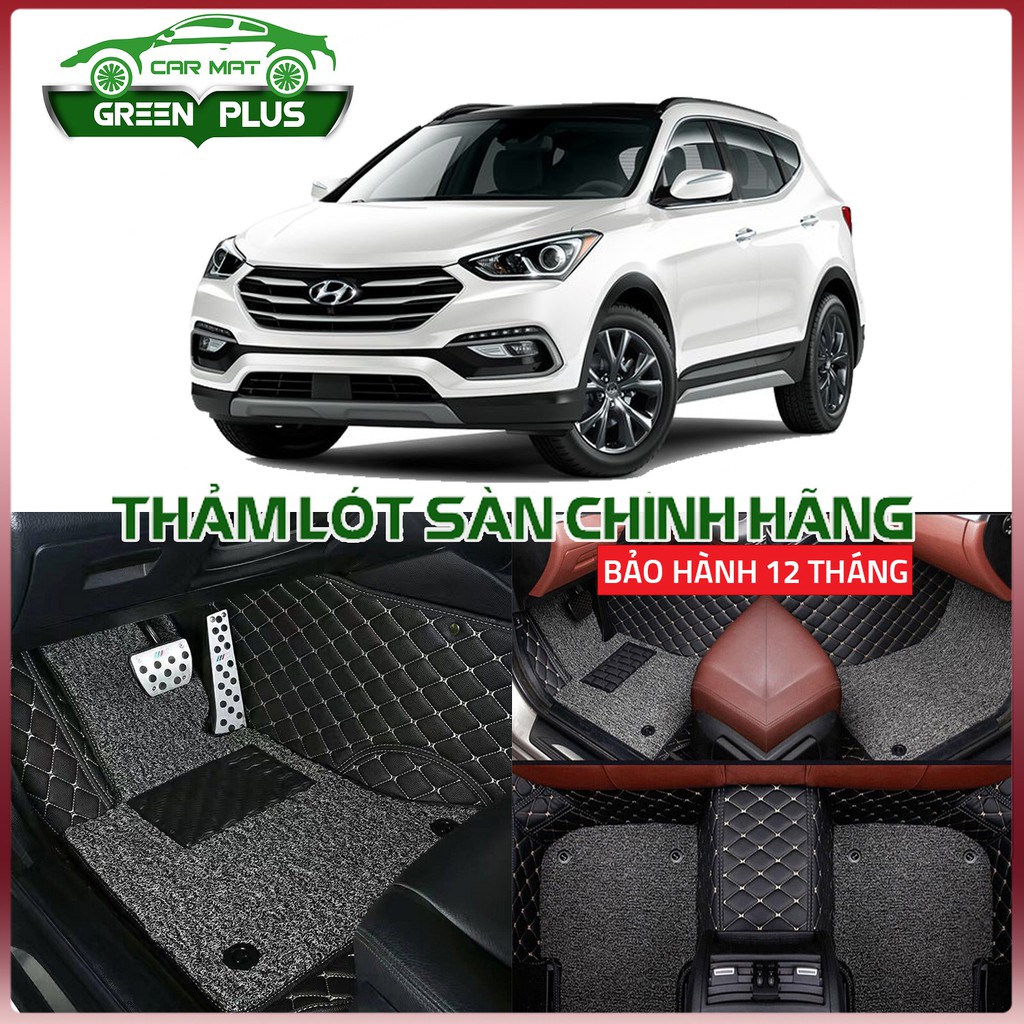 Thảm lót sàn ô tô 6D Hyundai Santafe 2014-2018 chống nước, không mùi, phủ kín 90% sàn xe