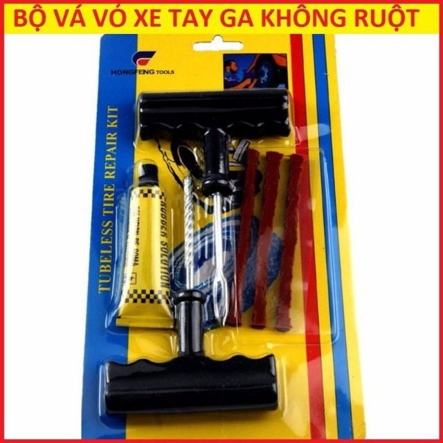 DỤNG CỤ VÁ VỎ XE KHÔNG RUỘT cấp khi đi phượt