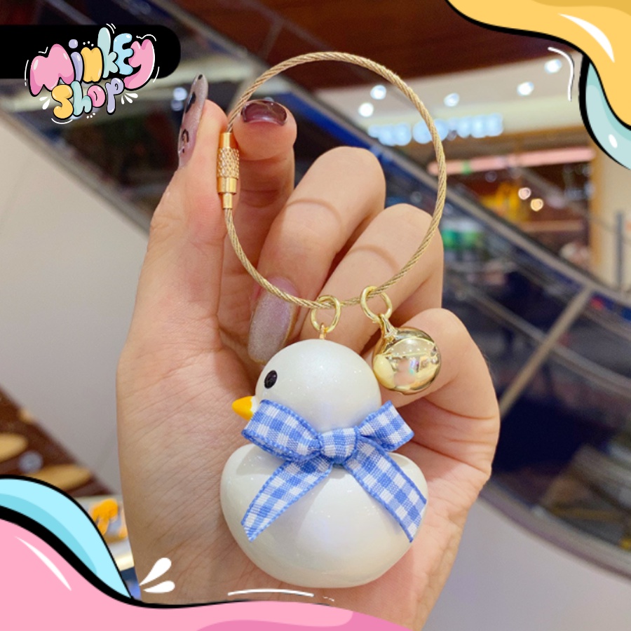 Móc Khóa Đẹp Hình Vịt Cute phụ kiện Túi Xách dễ thương -Minkey