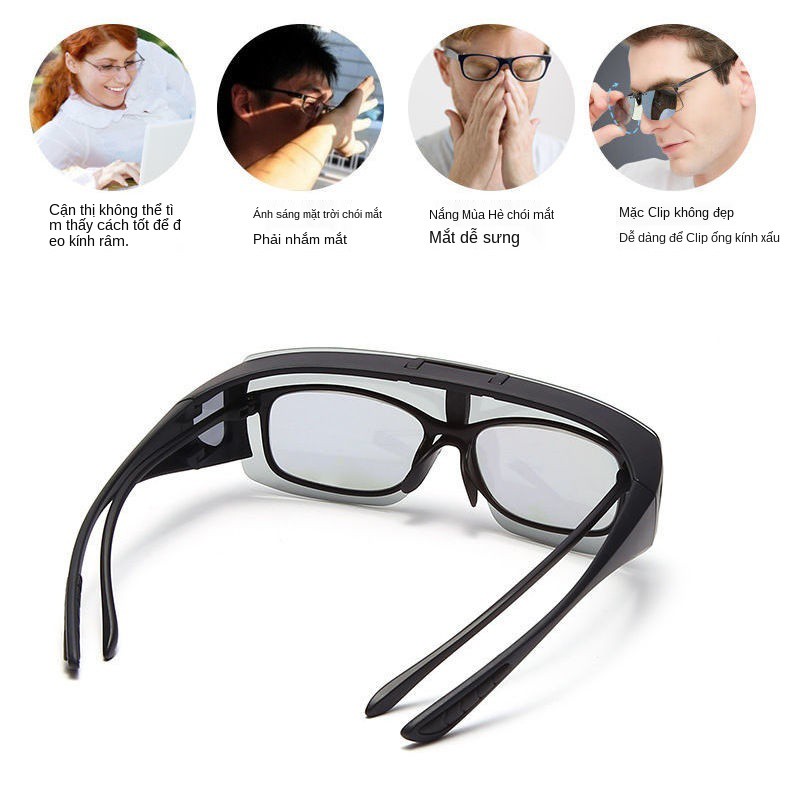 > Bộ kính đặc biệt dành cho người cận thị và râm nam nữ đeo lái xe phân cực <