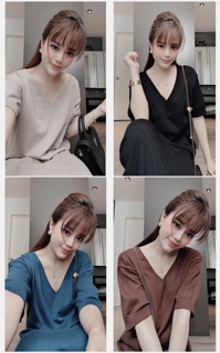 Váy cổ tim 3 màu dành cho nữ